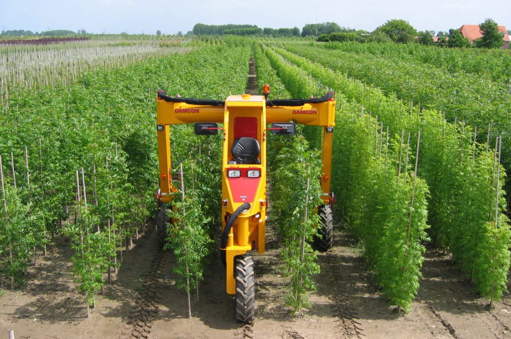 Le contrôle mécanique des mauvaises herbes - Tracteur enjambeur