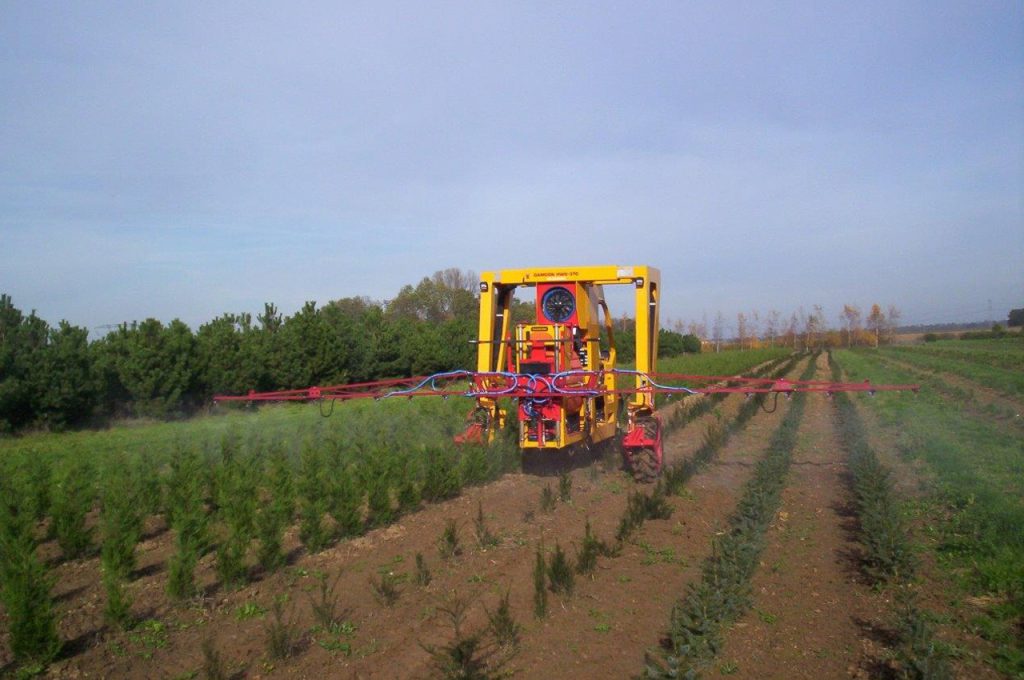 Rampe de pulvéristation horizontale - Tracteur enjambeur